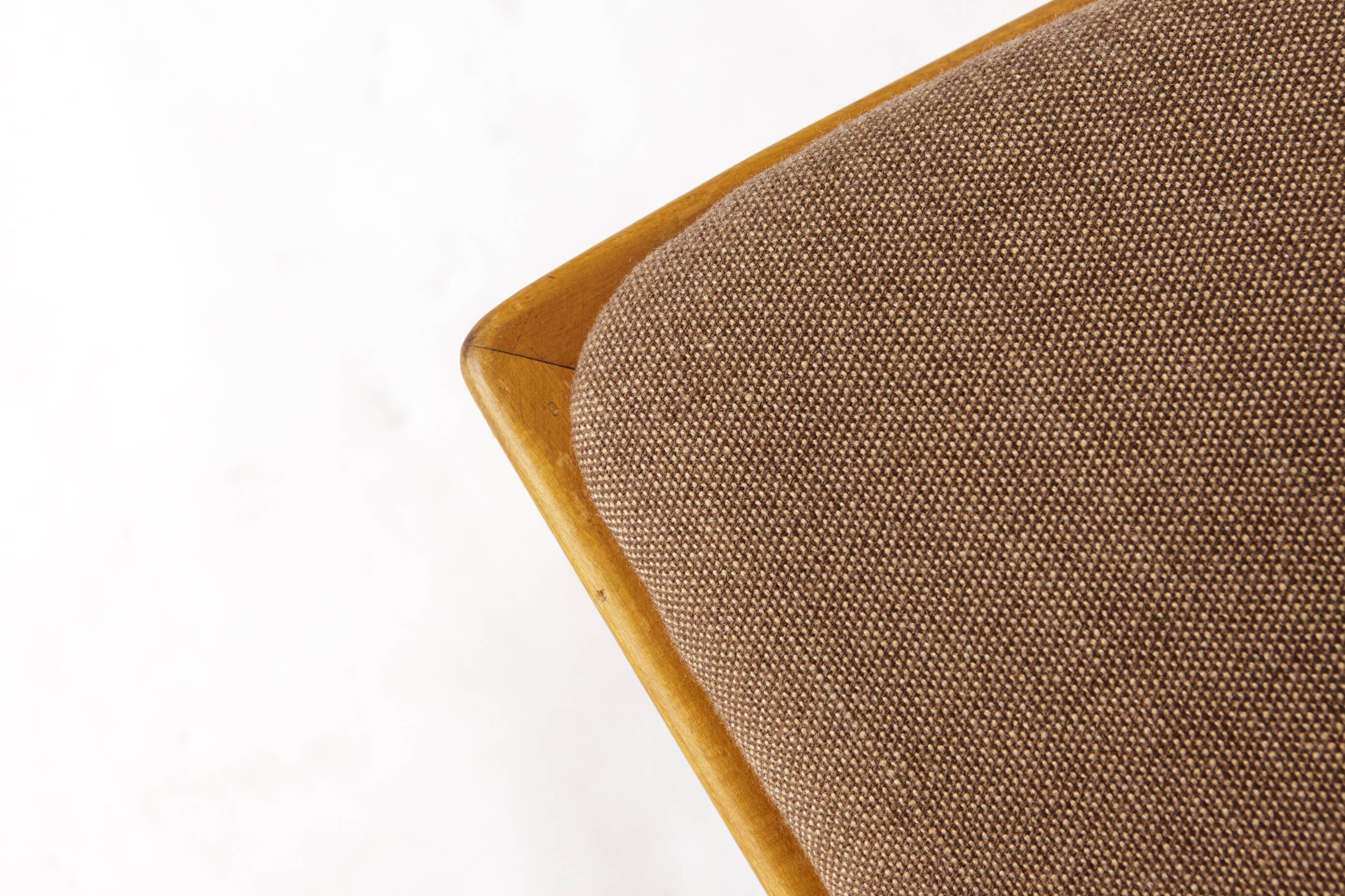 Set of 4 Mid-Century Beech Dining Chair by Stöss, Germany, 1950s–60s – Grey