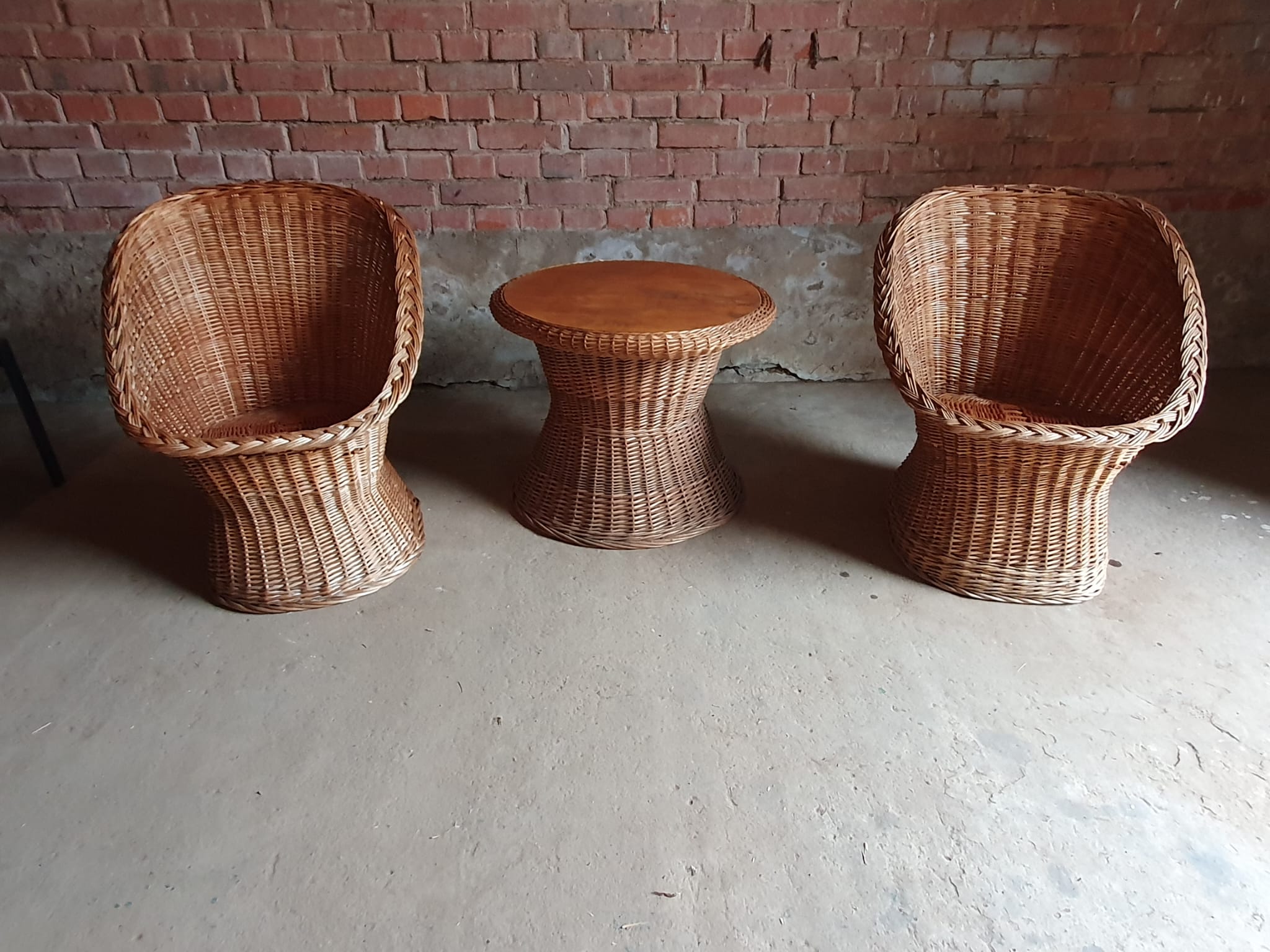 Vintage wicker living room set