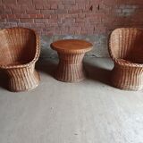 Vintage wicker living room set