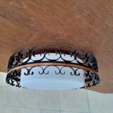 Vintage wrought iron ceiling lamp year 50 60 chandelier