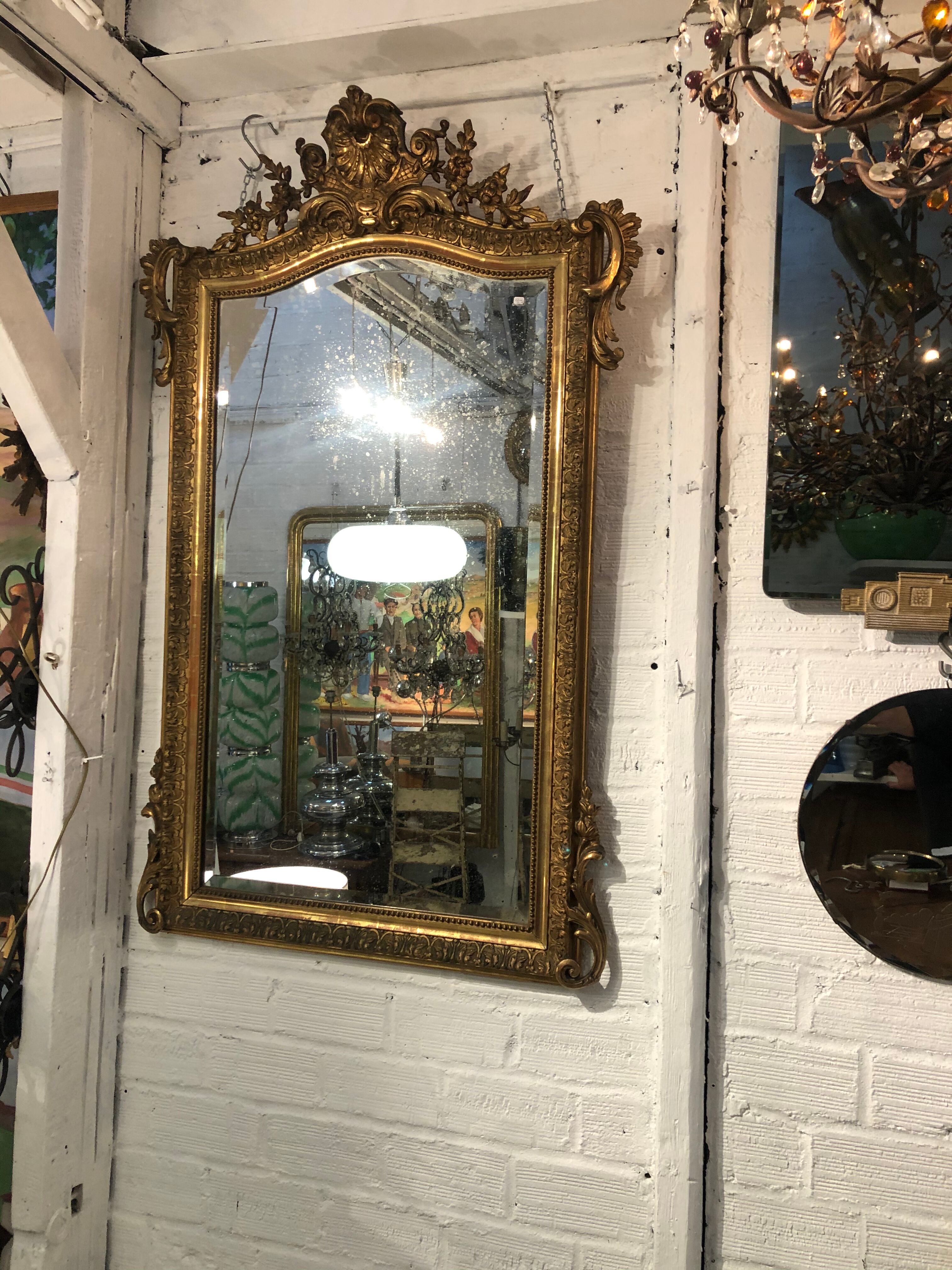 Louis XVl gilded mirror