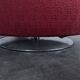 Roche Bobois swivel chair in red fabric with 2000s patterns.