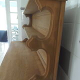 Furniture of trade, vintage service the bottom in oak the top in walnut.