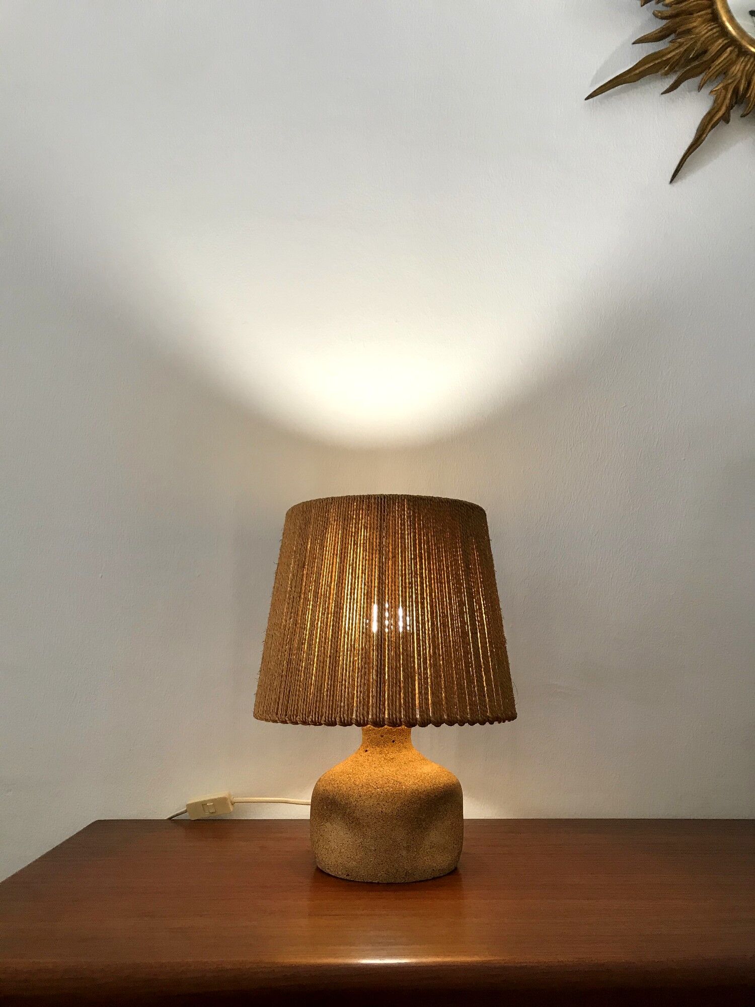 Vintage stone lamp 70s