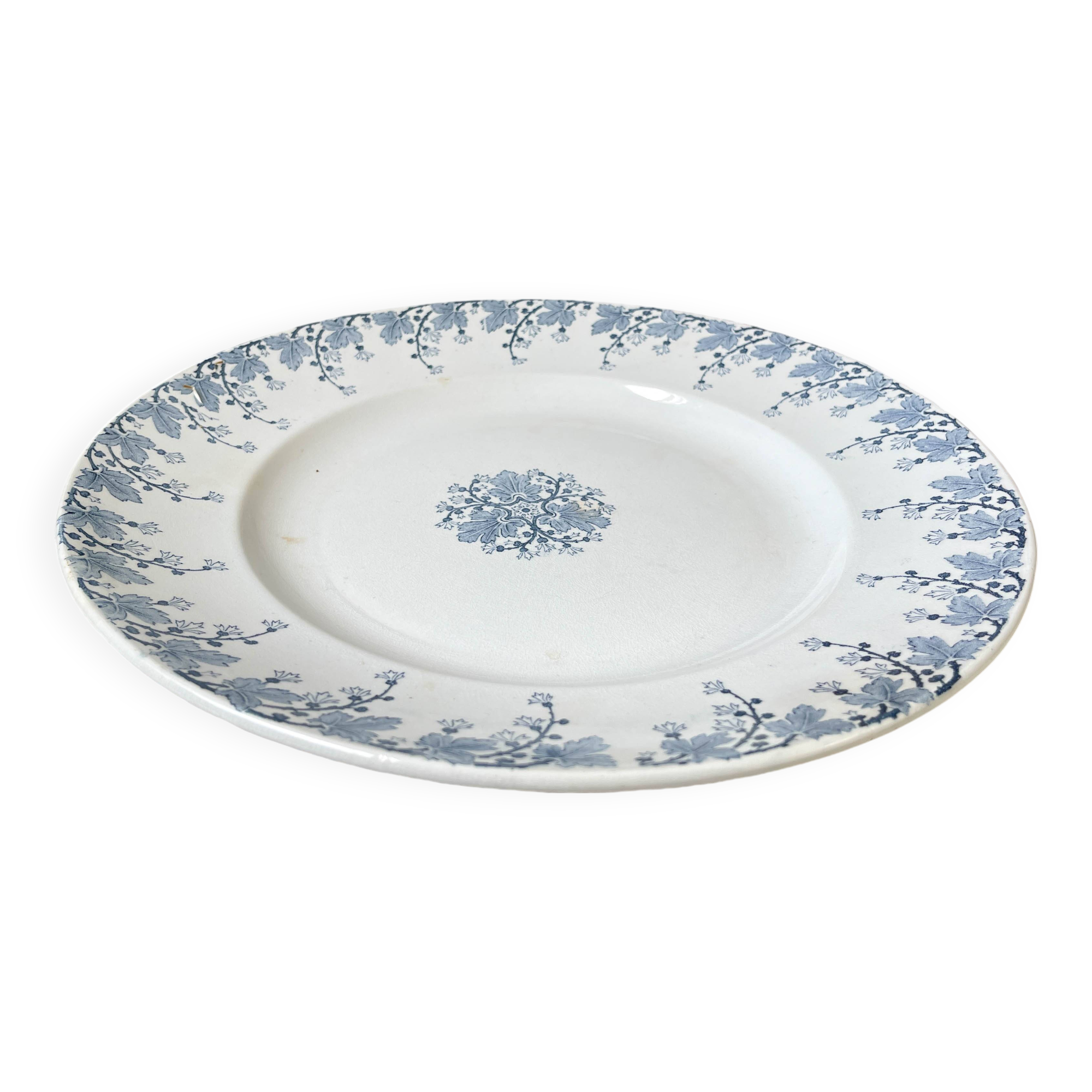 Vintage round dish Terre de fer LUNEVILLE model "NINA" Made in France