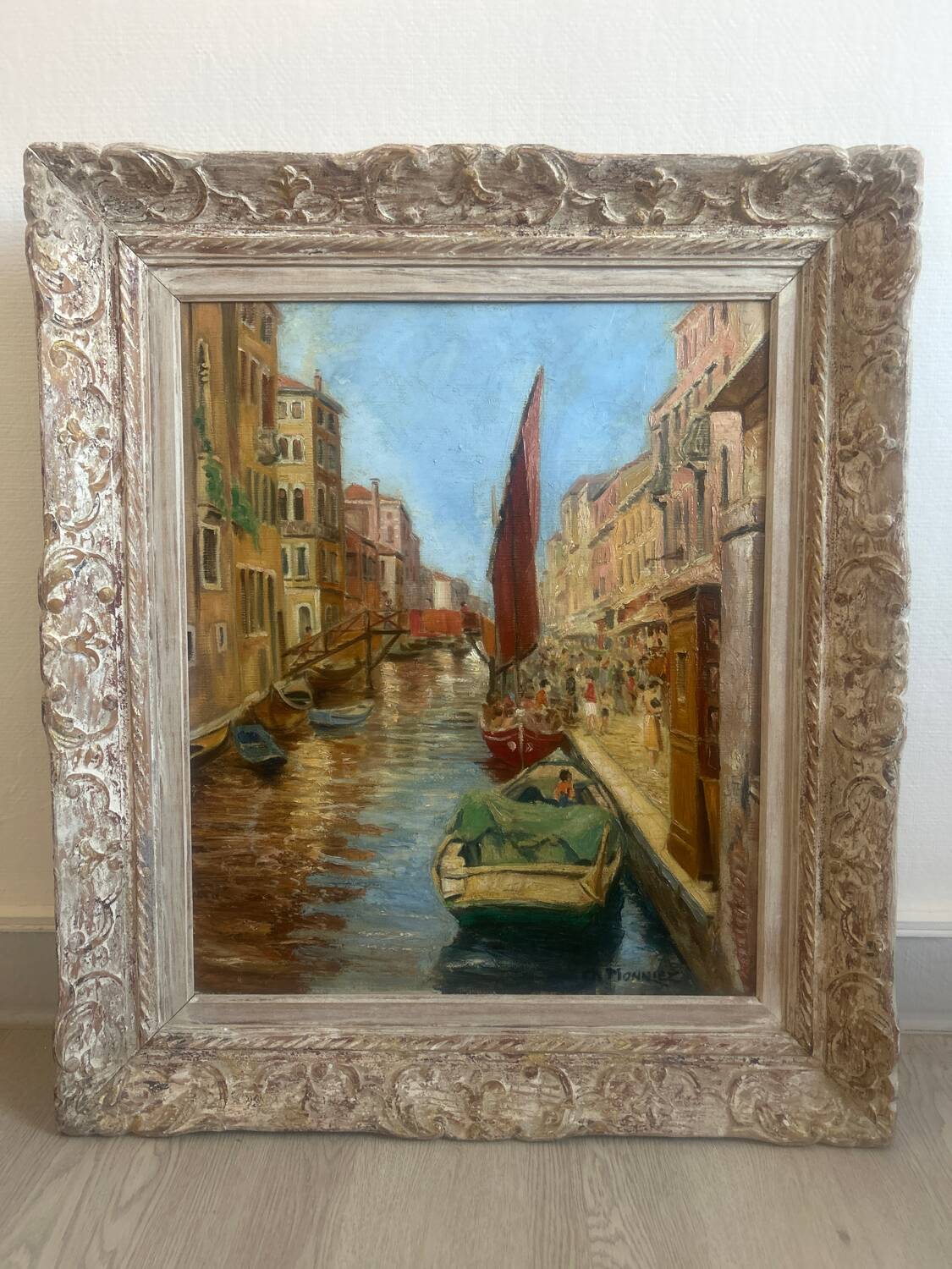 Oil on canvas representing Venice.