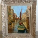 Oil on canvas representing Venice.