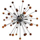 AMBER “STAR” MURANO GLASS SPUTNIK CHANDELIER