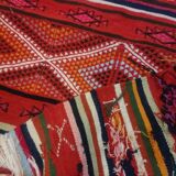 Kilim multicolor hallway done hand in wool carpet 85x195cm