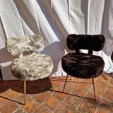 Vintage moumoute Pelfran chairs