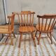 Set 3 chaises bistrot western esprit " Windsor"