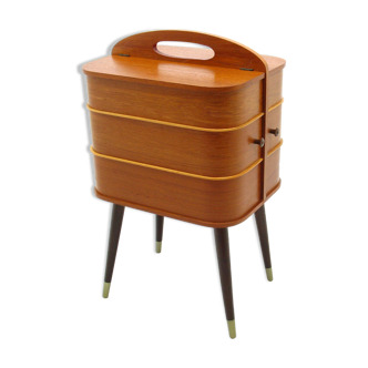 Coffre de rangement danois en contreplaqué, années 1970