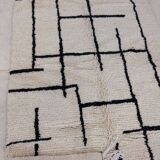 Handmade wool Berber rug 260x148cm