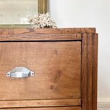 Art Deco chest of drawers in solid oak