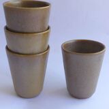 4 stoneware Digoin coffee cups