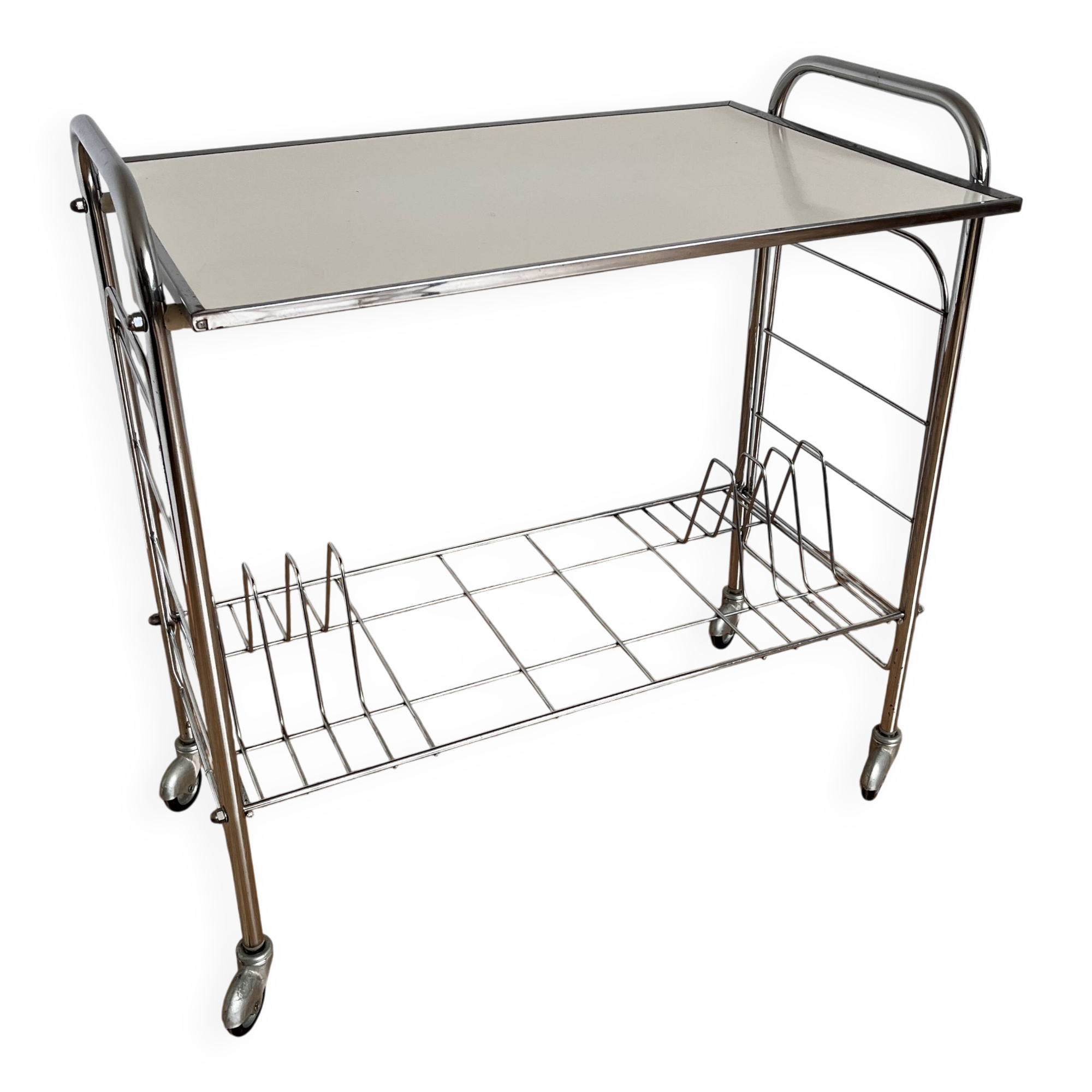 Vinyl serving cart