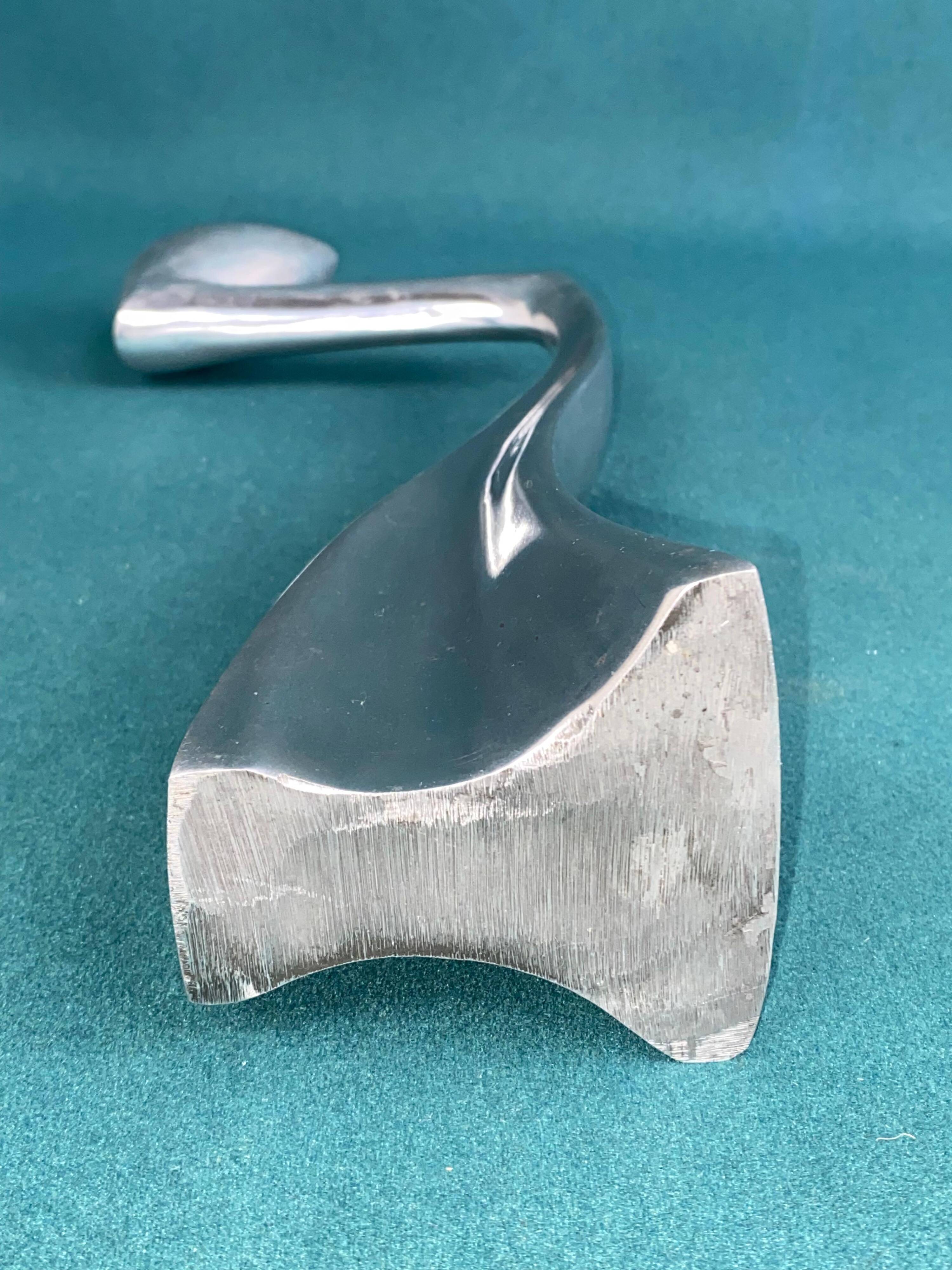 Matthew Hilton Zig Zag & Swan aluminium candle holders