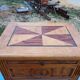 Nightstand 2 drawers walnut oak and burl walnut