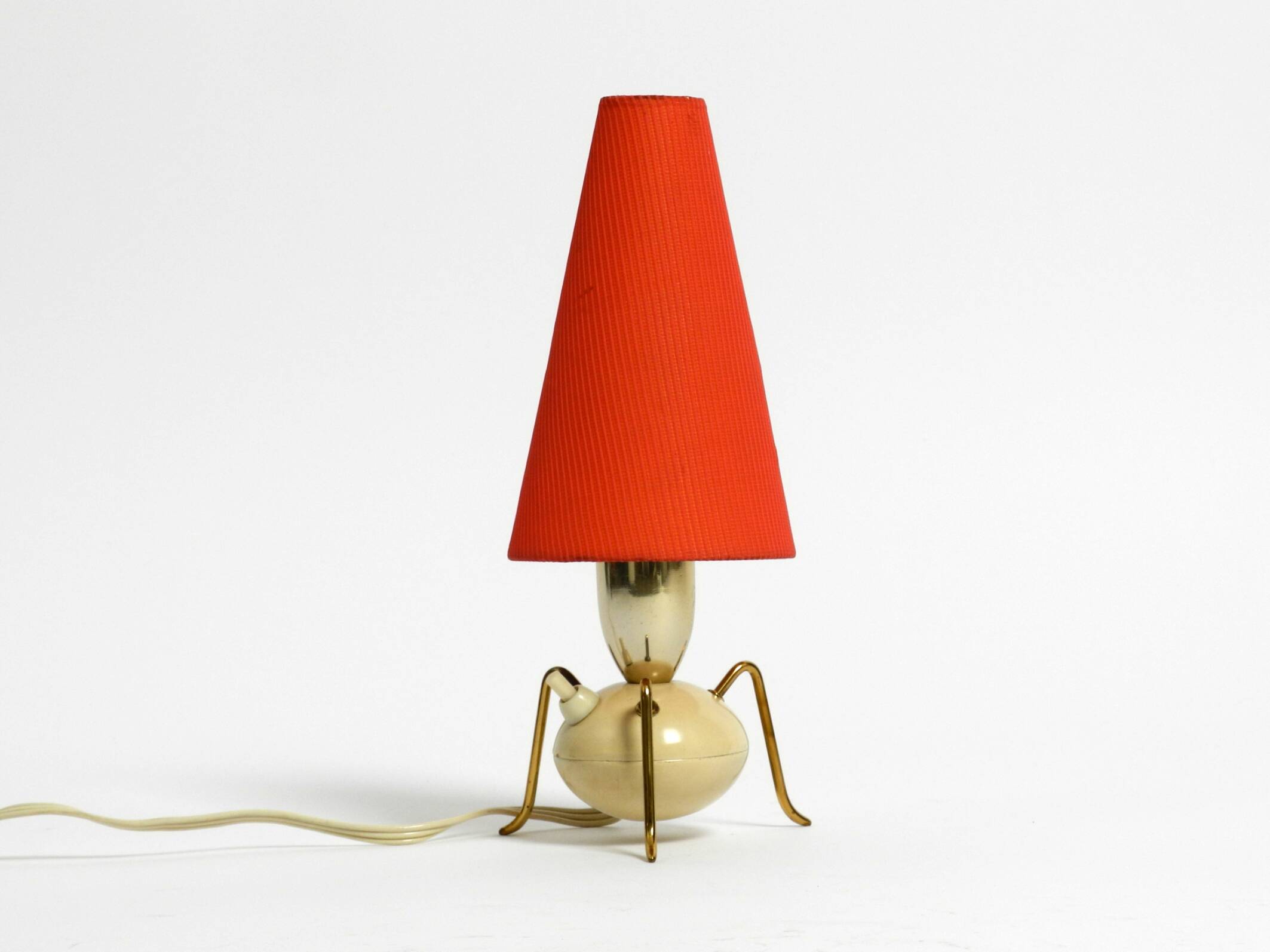 Beautiful very rare original Mid Century Modern brass tripod table lamp