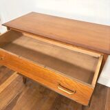 Chest of drawers with compass feet and gold handles
