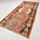 Red & Green Wide Turkish Runner Rug, 163x169cm