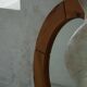 Large round wall mirror in solid pine by Glasmäster Markaryd, Sweden, 1960s.