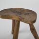 Italian Primitive Wooden Stools, 1950s, Set of 3