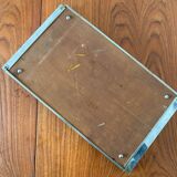 Antique rectangular tray in silver and mirror color