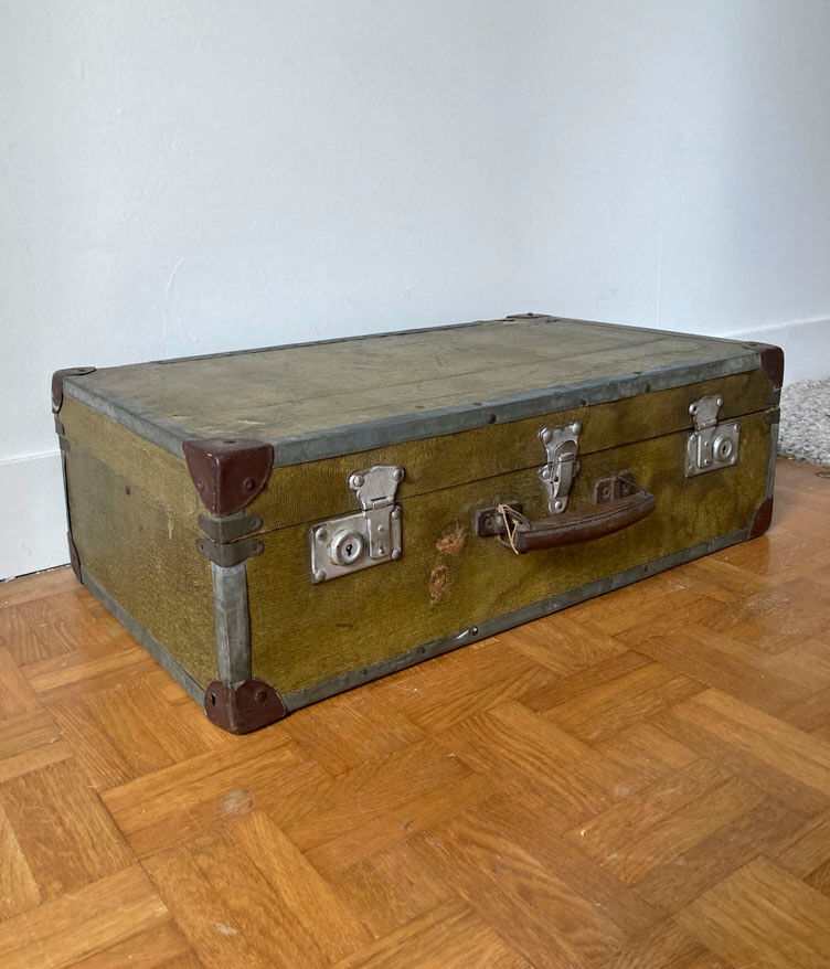 Antique suitcase - vintage travel trunk