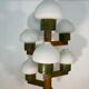 Midcentury Scandinavian wood and opaline glass hanging pendant