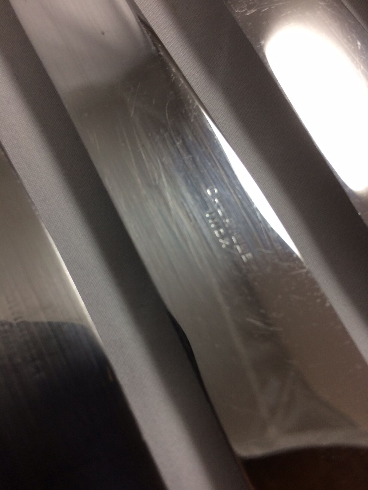 Old silver metal table knives Orbrille
