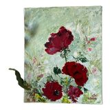 Oil on canvas flowers