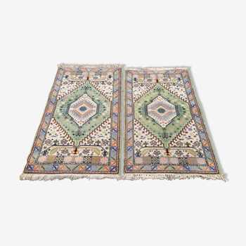 Deux tapis en laine maroc 136x79cm