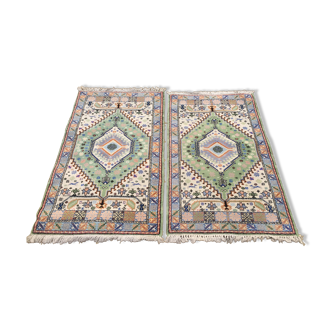 Deux tapis en laine maroc 136x79cm