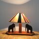 Vintage wooden lamp 50s