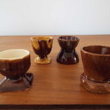 Set of 4 ceramic coquetiers