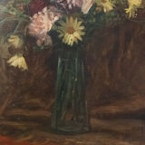 Huile sur toile par Marcel Caud 1914 bouquet de fleurs nature morte XXe