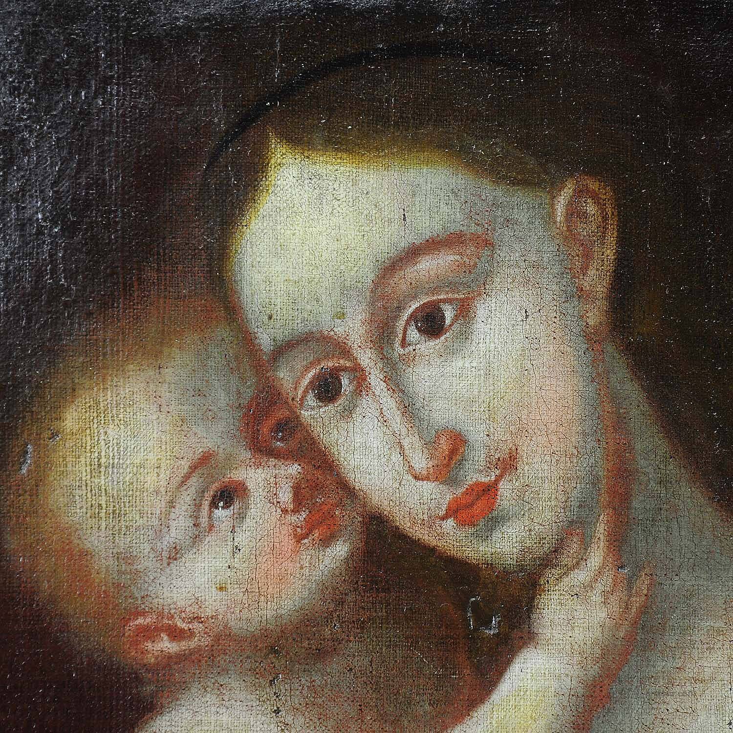 Oil painting miraculous image of Innsbruck Mary with child after Cranach