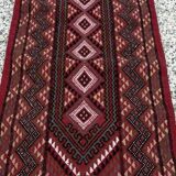 Hand-woven margoum hallway rug in natural wool