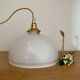 Vintage lampshade suspension in white opaline