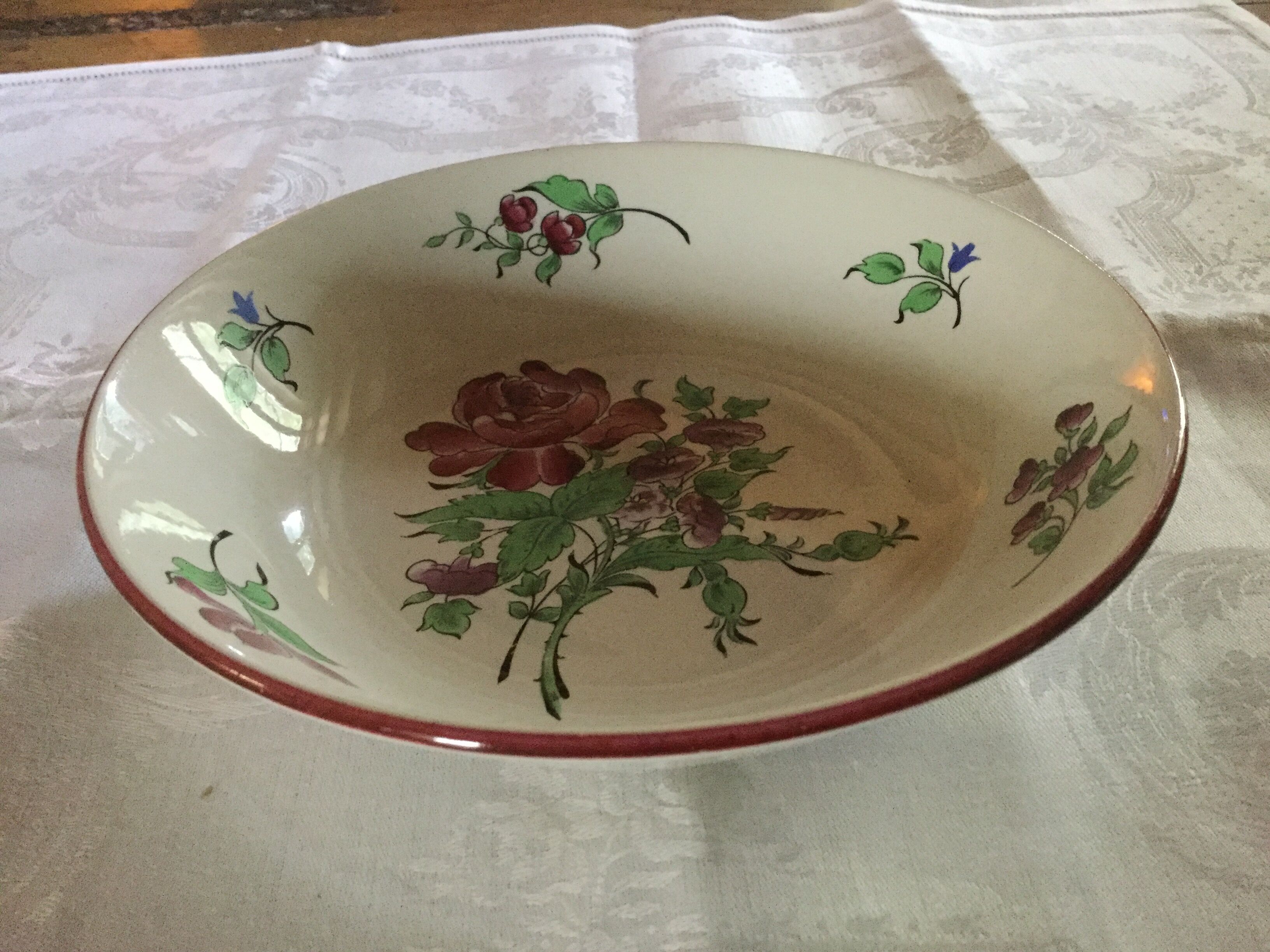 HALF porcelain hollow plate KG Luneville