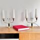 Pair of brass and opaline lamps from the 1950s.