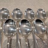 11 pelles à glace métal argenté orfèvre Christofle modèle Albi 13,2cm