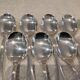 11 silver-plated metal ice cream scoops, Christofle silversmith, Albi pattern, 13.2cm