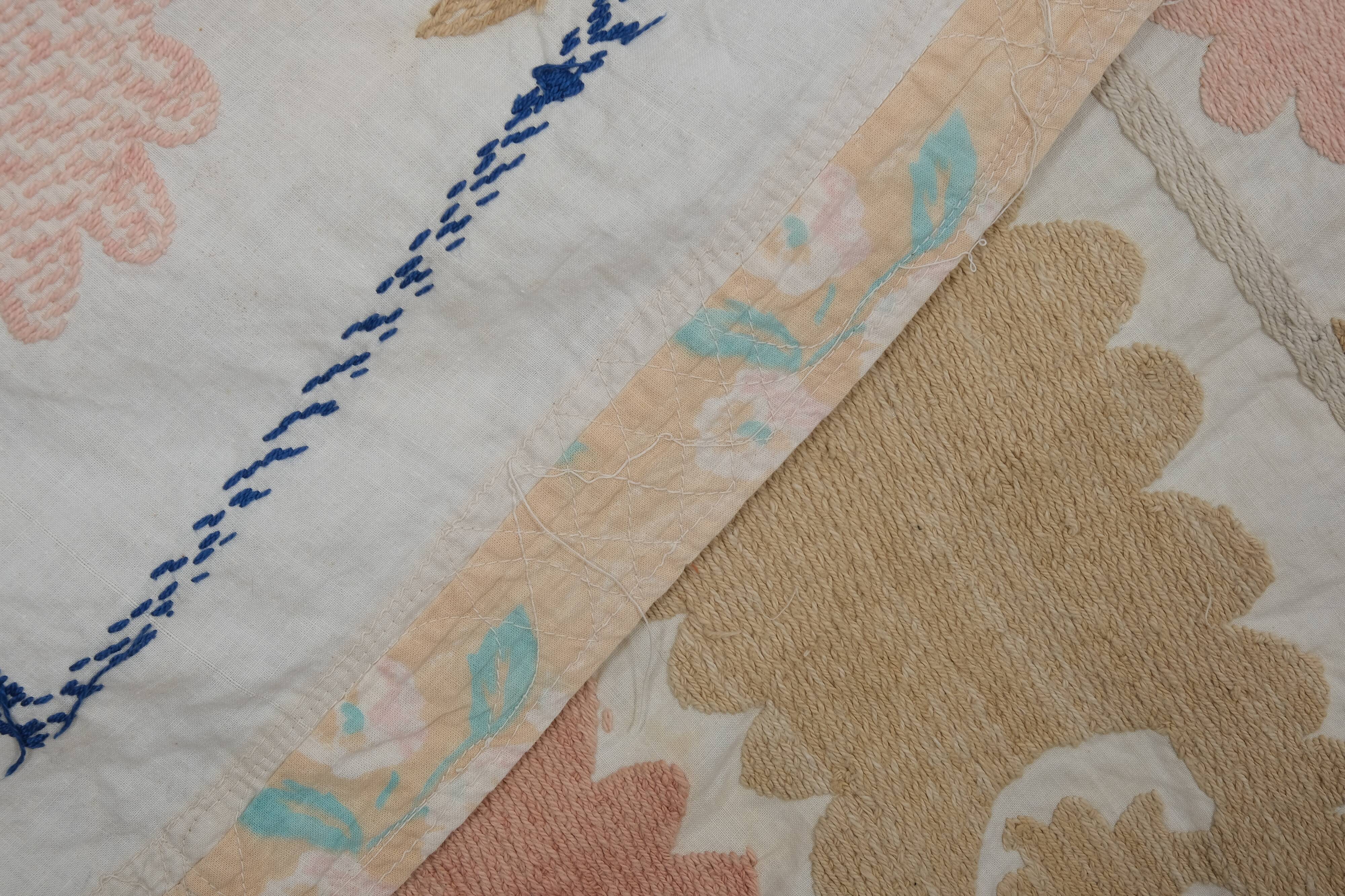 Hand-knotted rug Turkish vintage 137x140 cm