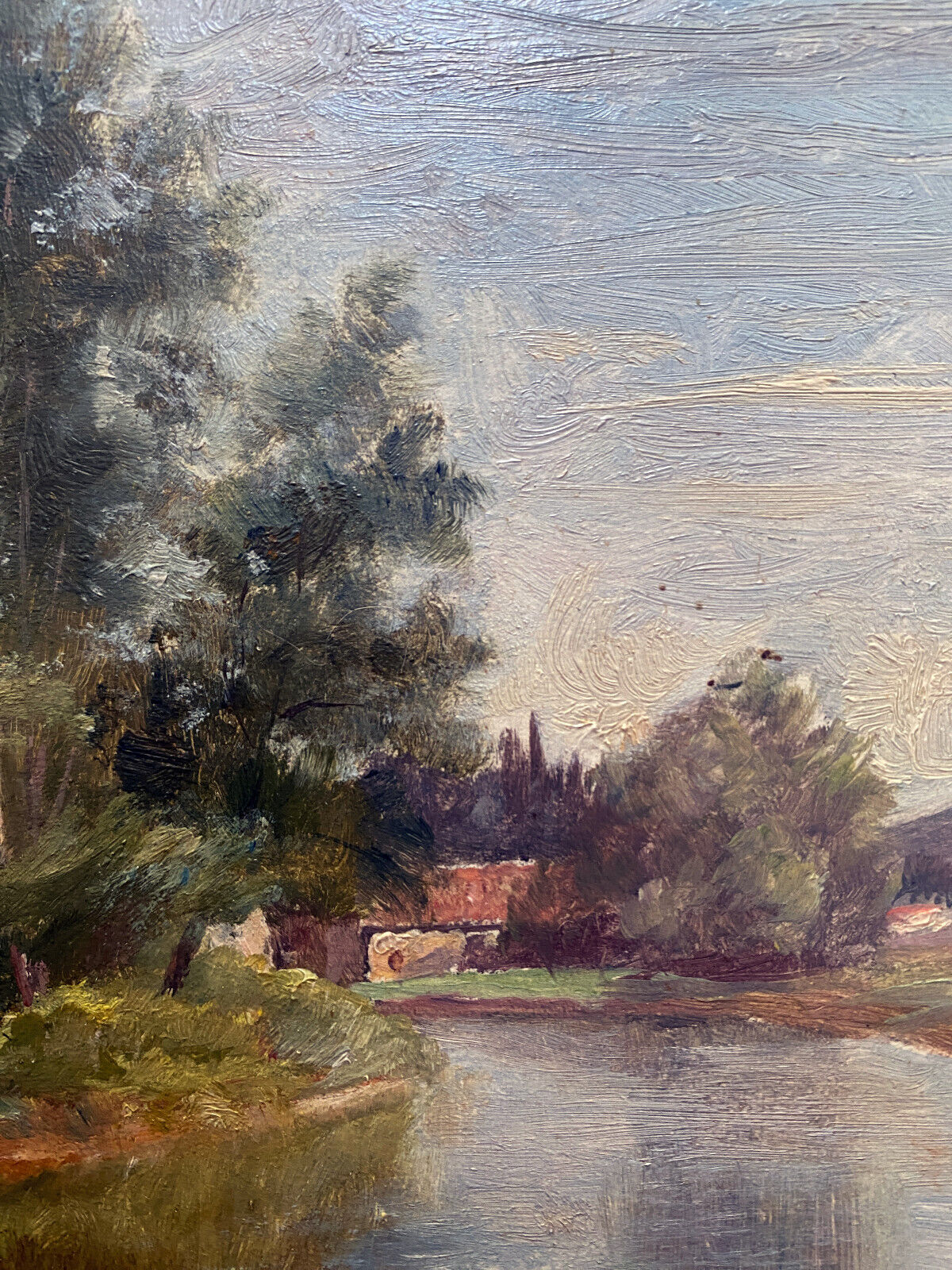 Painting Jean-Baptiste Antoine GUILLEMET (1843-1918) Surroundings of Moret sur Loing