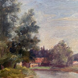 Tableau Jean-Baptiste Antoine GUILLEMET (1843-1918) Environs de Moret sur Loing