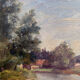Painting Jean-Baptiste Antoine GUILLEMET (1843-1918) Surroundings of Moret sur Loing