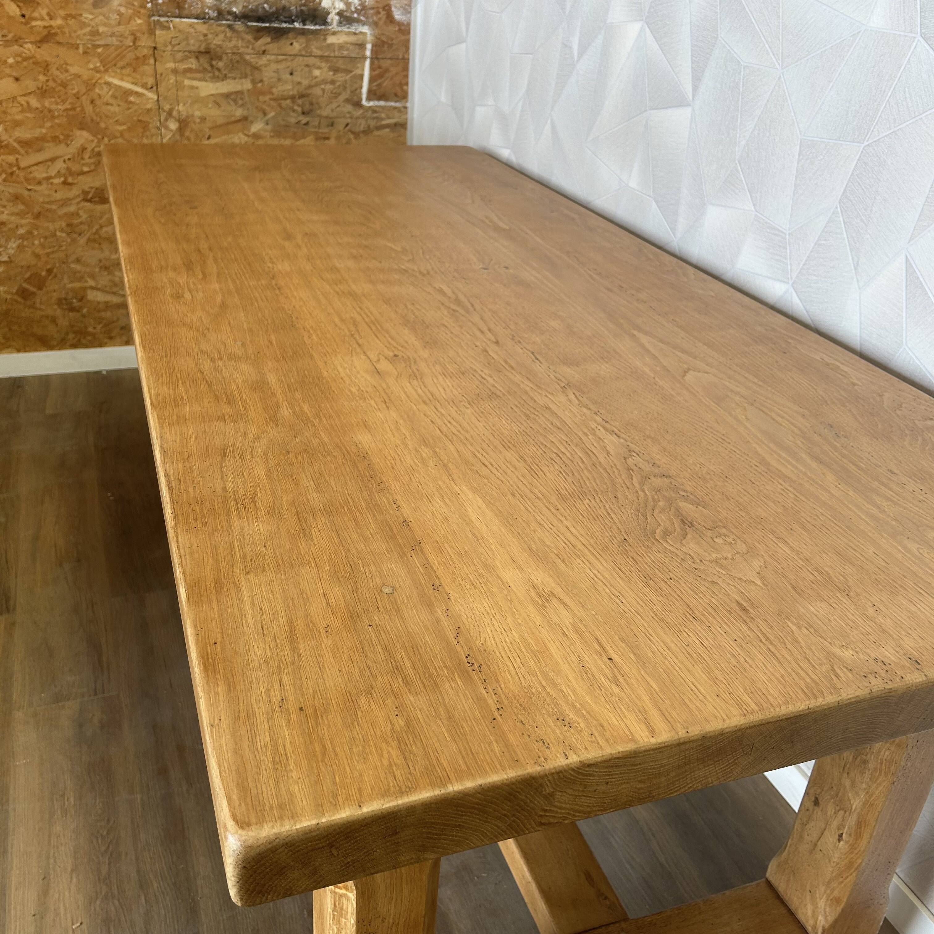 Solid oak farm table