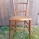 Old thonet style bistro chair turned wood + vintage cane seat